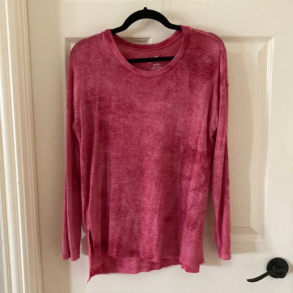 American Eagle Tie Dye Pink Ultra Soft Pullover Sweater Top Blouse Small S EUC